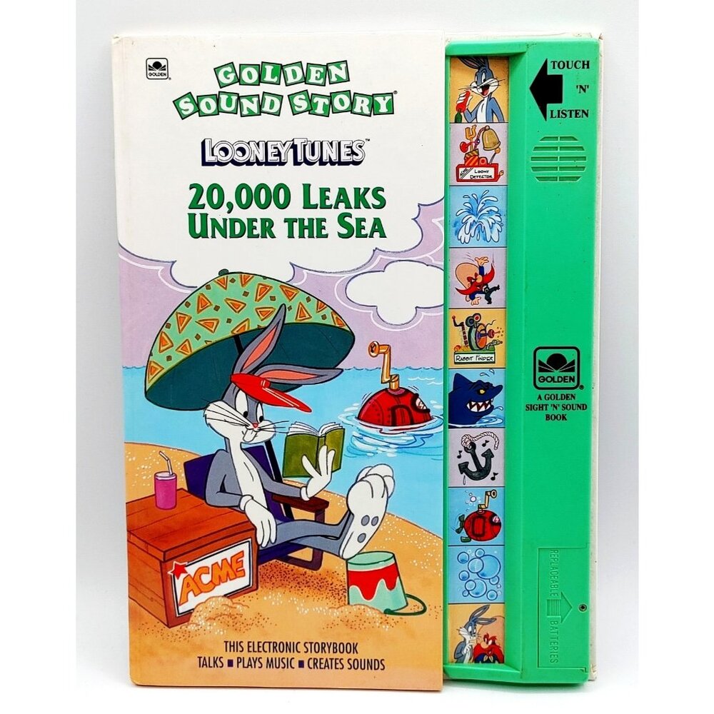 Looney Tunes Sound Story Book Bugs 20,000 Leaks Under Sea Works